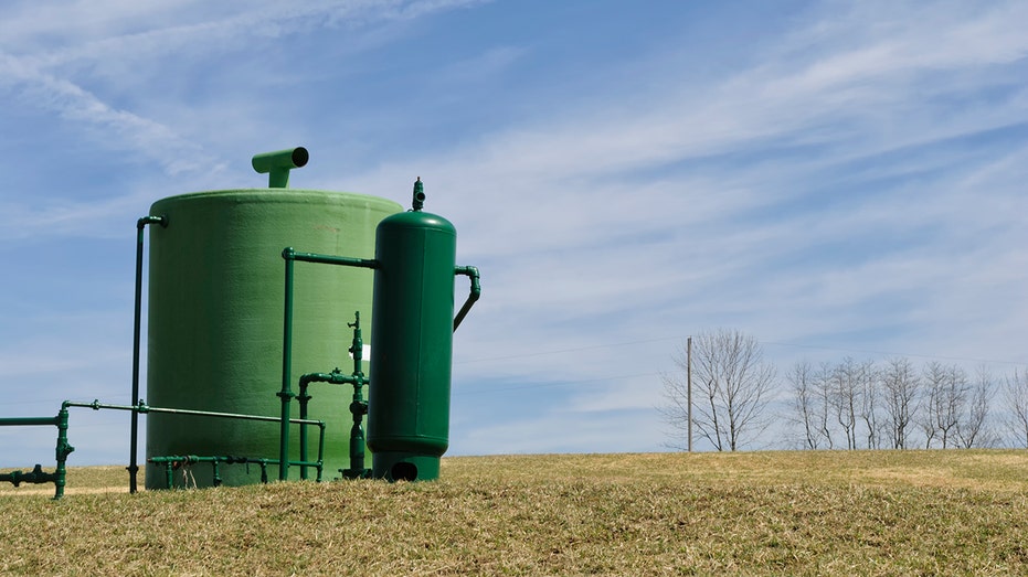Gas Well in Farm Field, Energy Production from Fossil Fuels