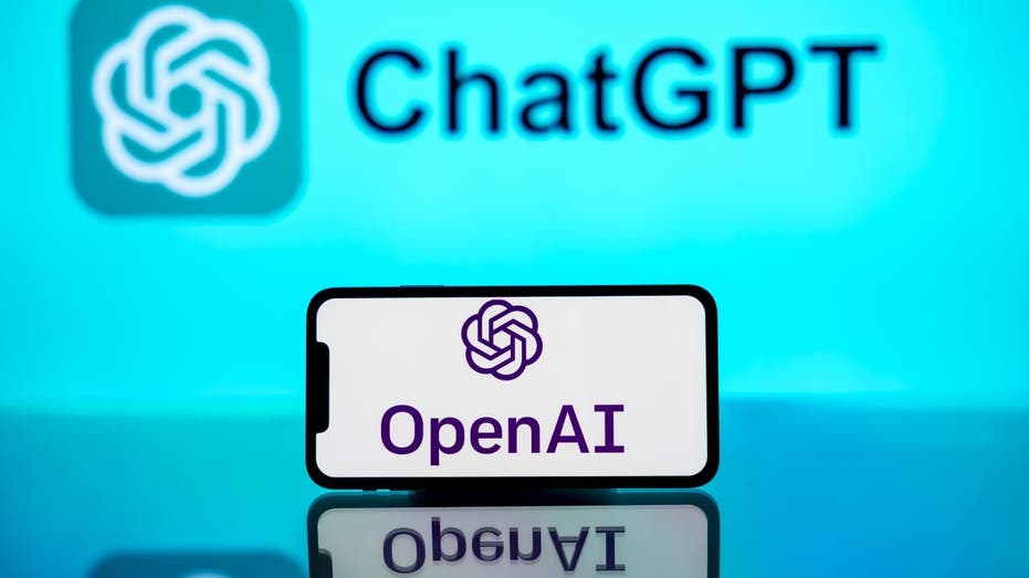 OpenAI ChatGPT logo depicted on a phone screen.