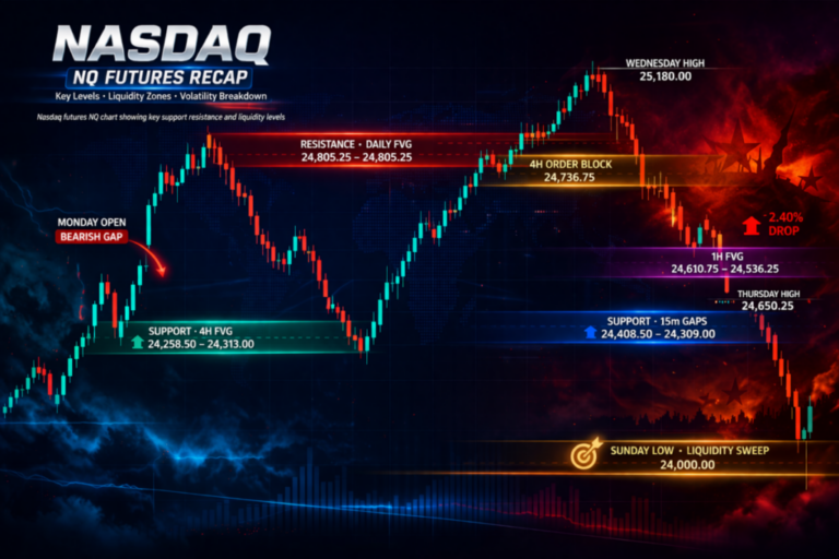 Nasdaq Futures Weekly Recap: Key Levels, Liquidity And Volatility Breakdown